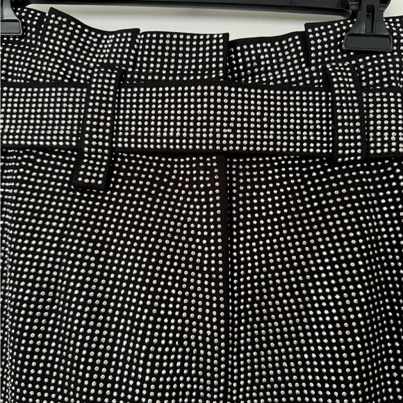 I.AM.GIA Arora Black Embellished Metallic Pleated Maxi Skirt with Belt Size M/8 - Picture 8 of 12